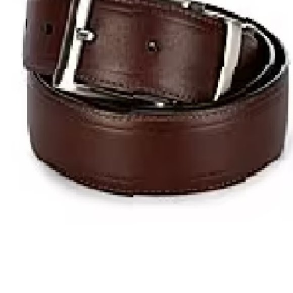 Full Grain Cowhide Leather Belt Men's Black Reversible 48 Inches - Picture 2 of 11